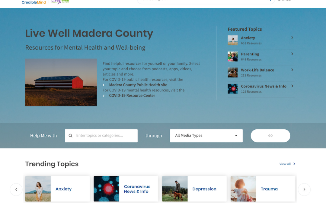 Live Well Madera County Launches CredibleMind