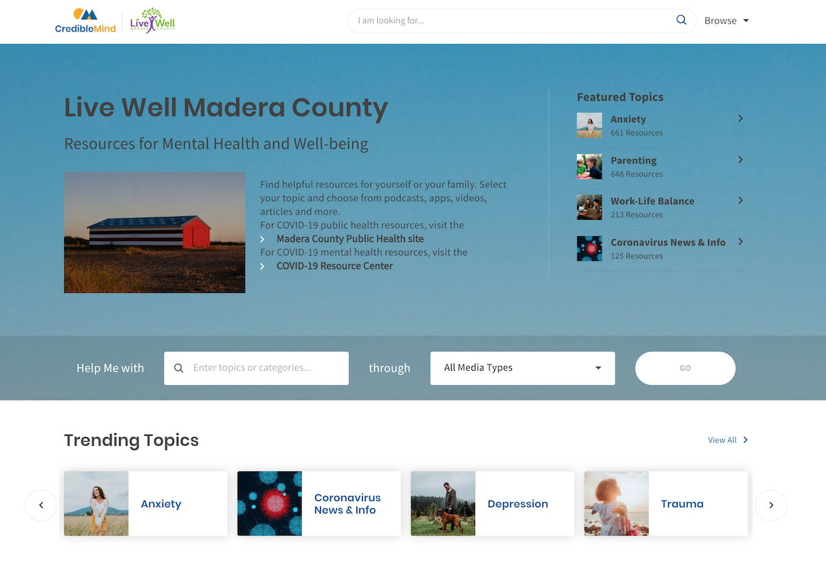 Live Well Madera County Launches CredibleMind