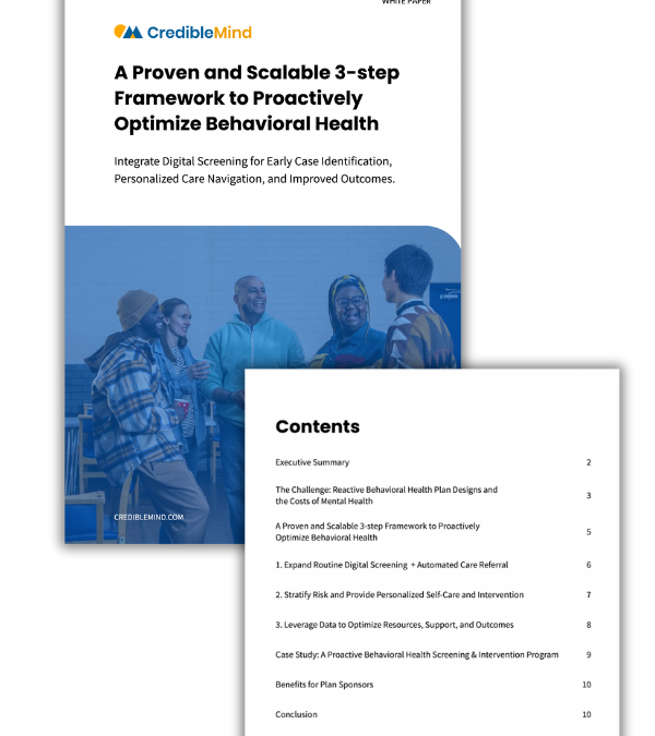 A Proven and Scalable 3-step Framework to Proactively Optimize Behavioral Health