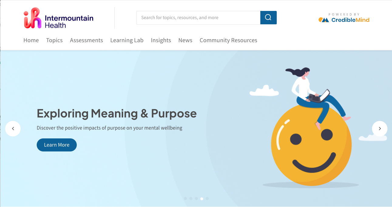 Intermountain Health and CredibleMind Offer Mental Health Resources and Tools