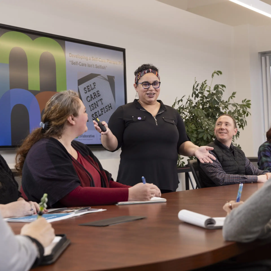 Public health professionals at a NACCHO learning community session